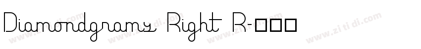 Diamondgrams Right R字体转换